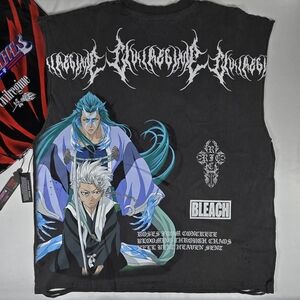 Civil Regime Bleach Hyorinmaru & Toshiro Grunge Fmr Muscle Tee in Vintage Ashes